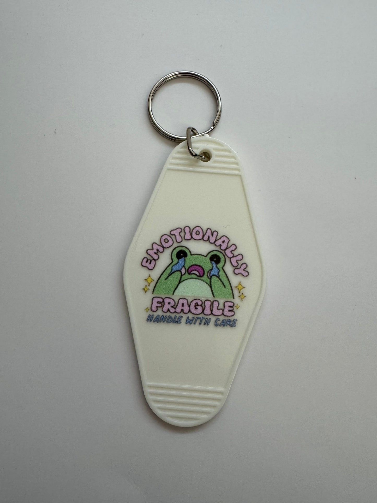 Emotionally Fragile Handle With Care Motel Keyring