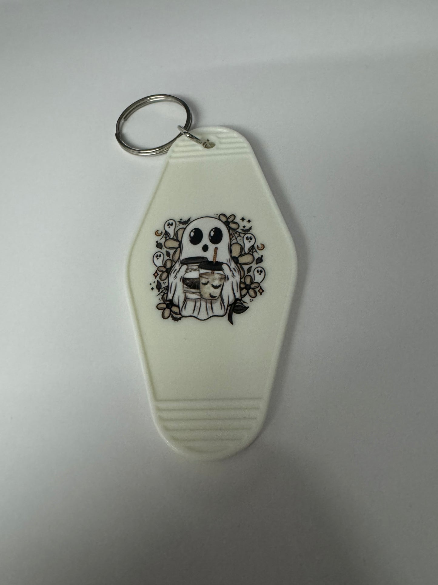 Ghost + Coffee Motel Keyring