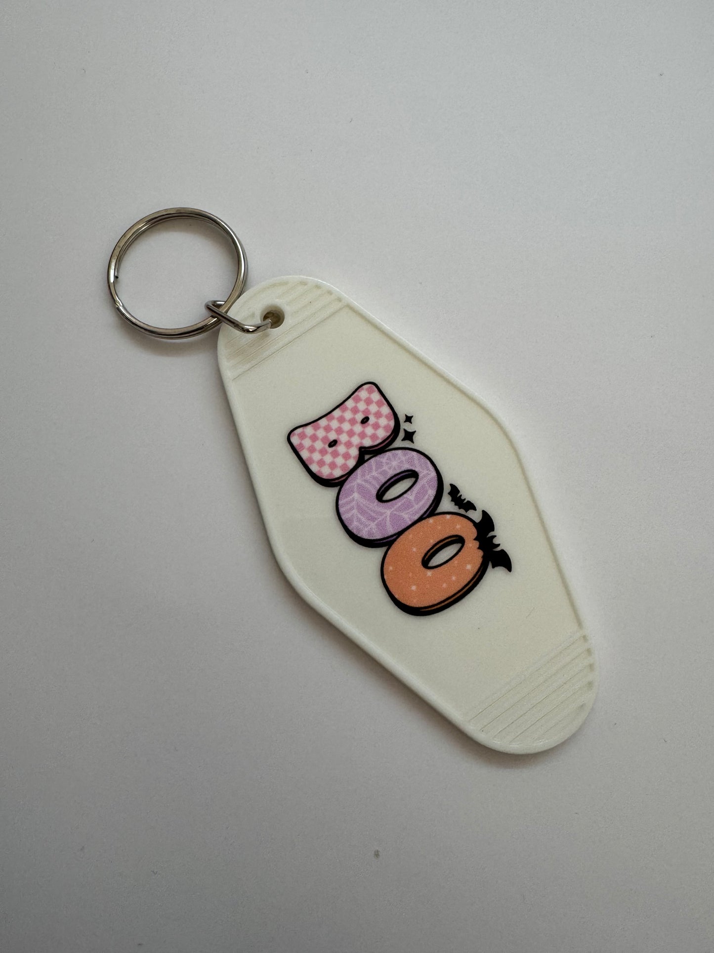 Halloween BOO Motel Keyring