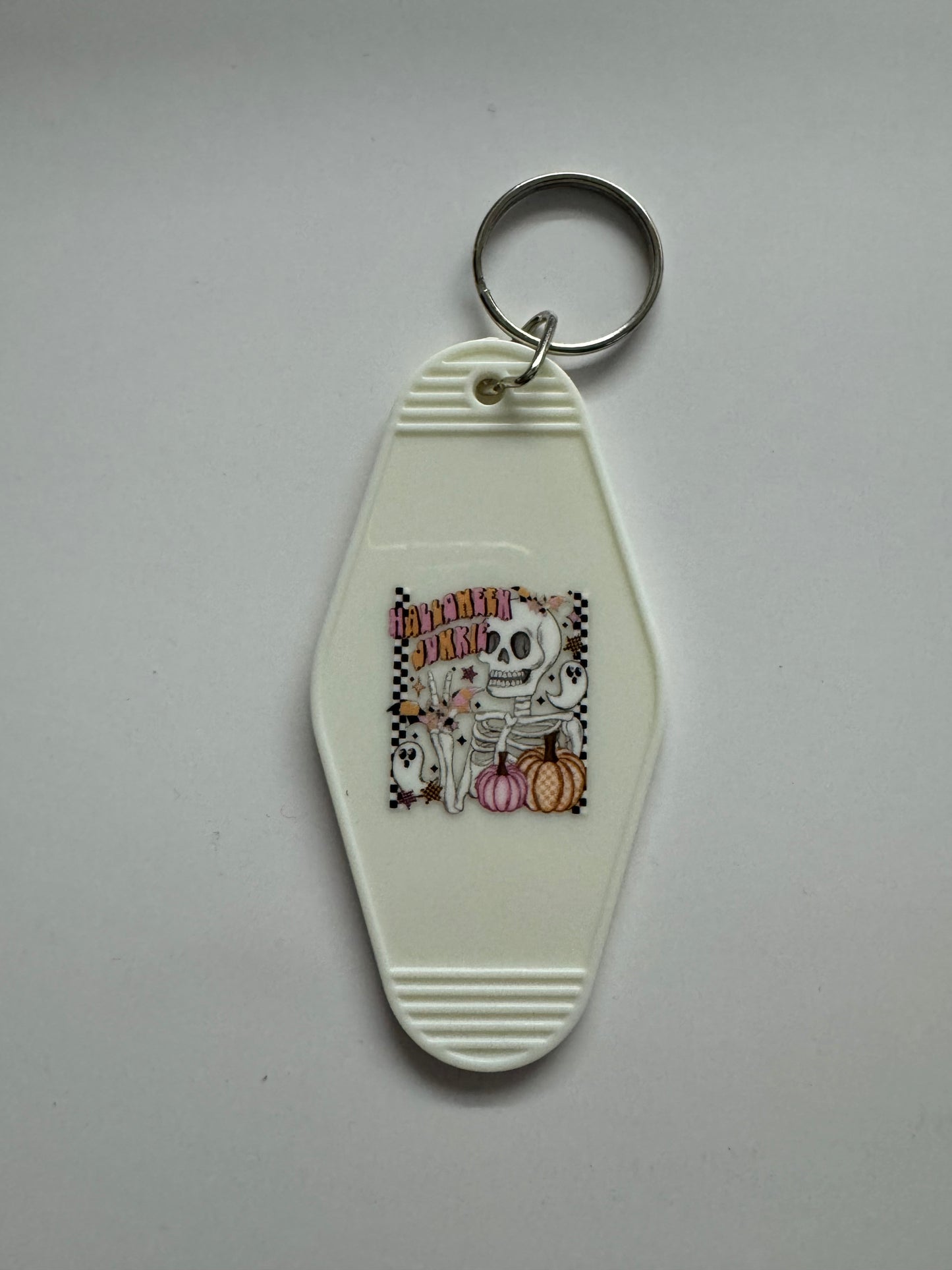 Halloween Junkie Motel Keyring