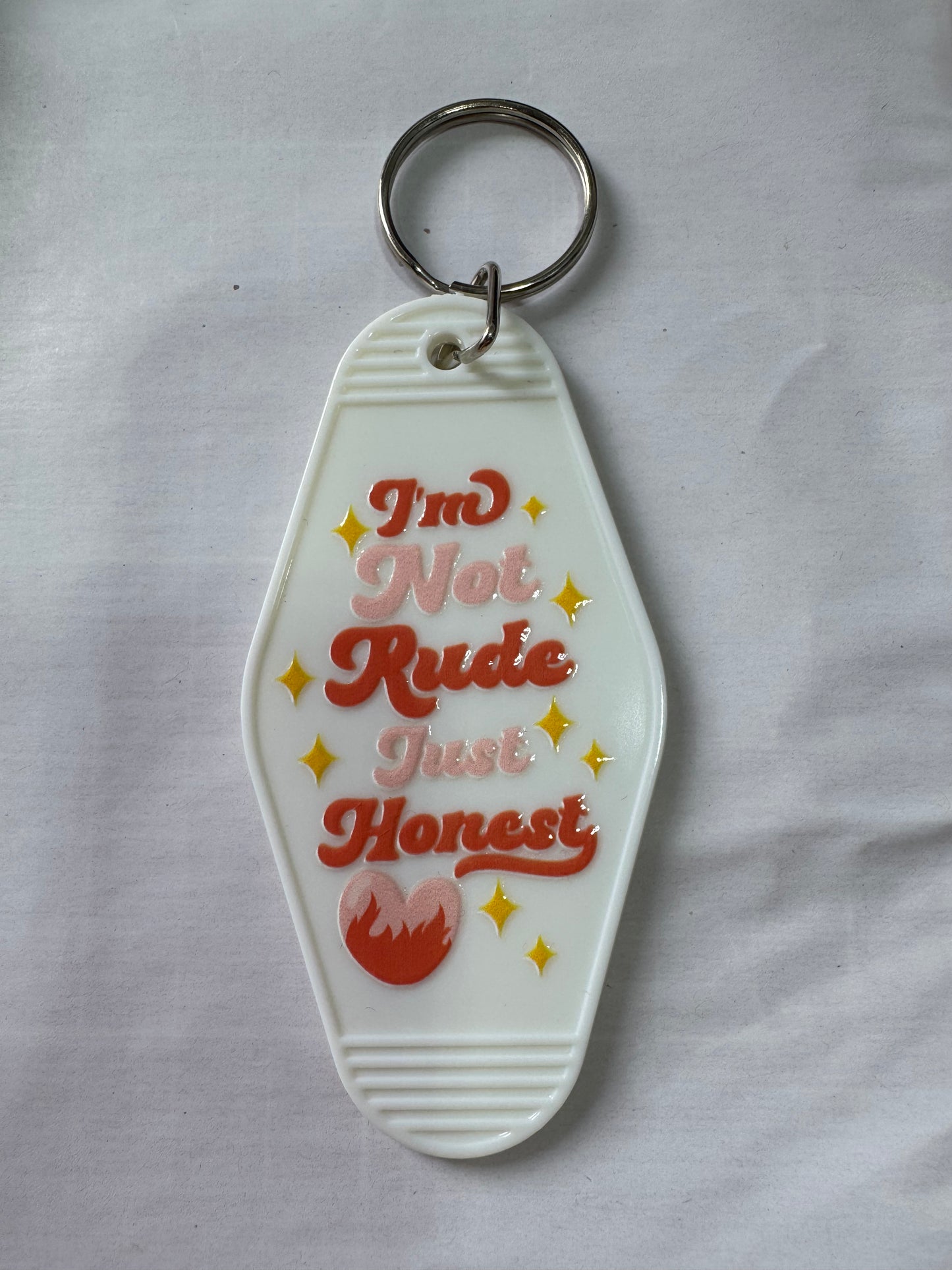 I'm not rude just honest Motel Keyring