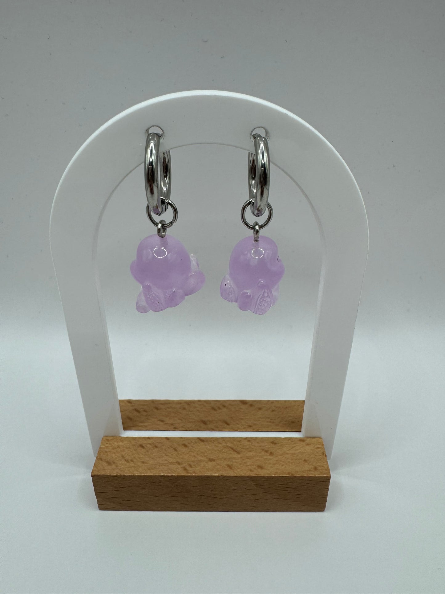Purple Octopus Fashion Earrings