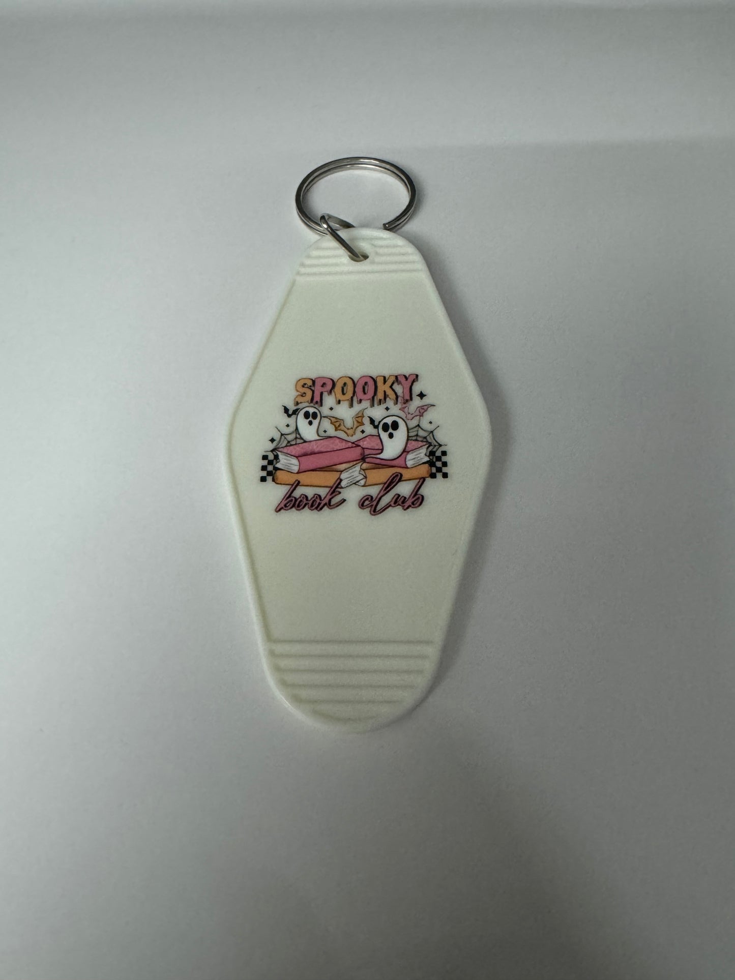 Spooky Book Club Motel Keyring
