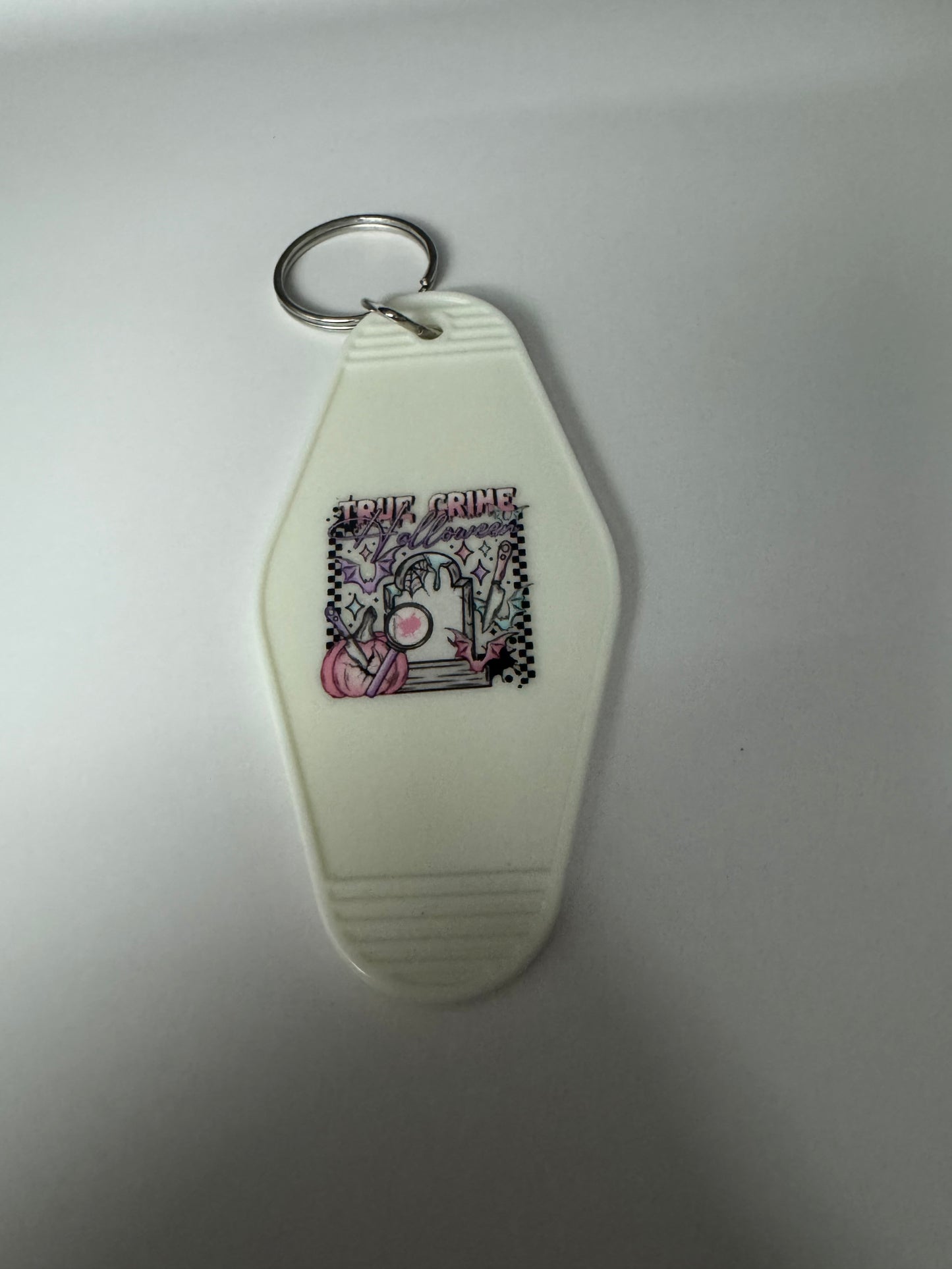 True Crime Halloween Motel Keyring