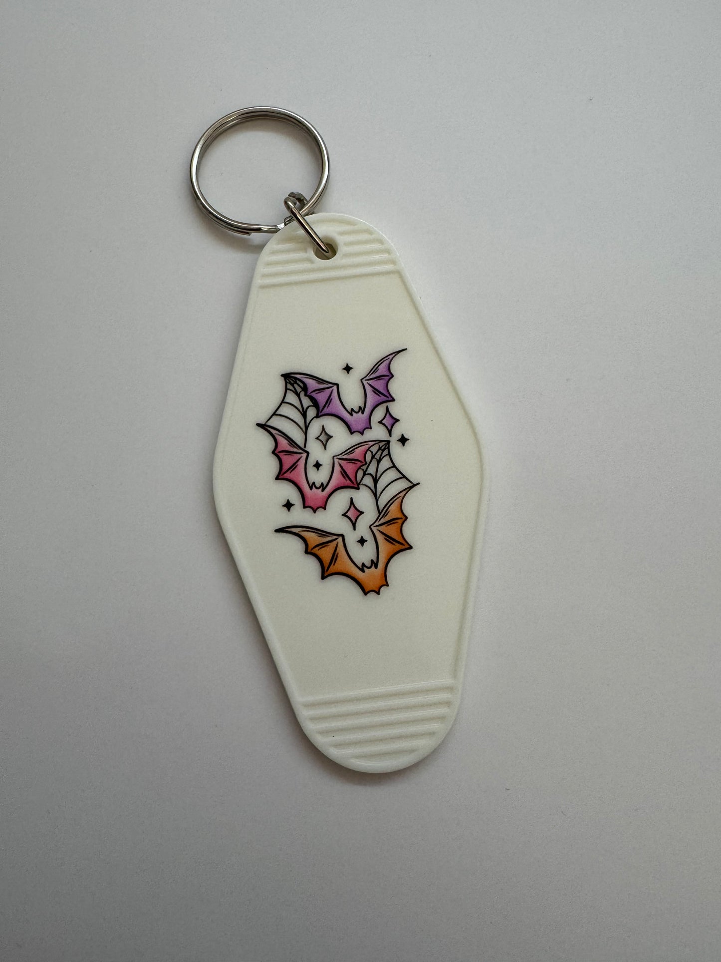 3 Bats Halloween Motel Keyring