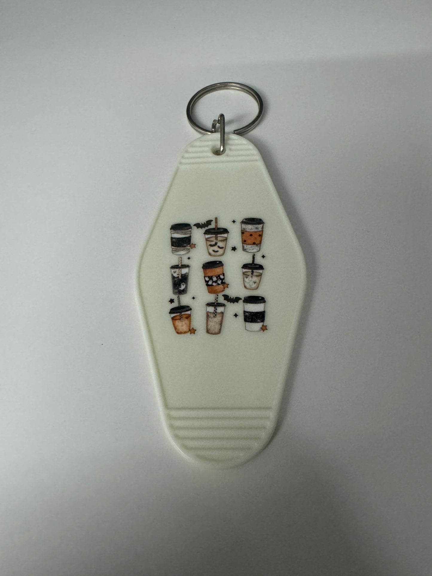 Halloween Coffee Motel Keyring