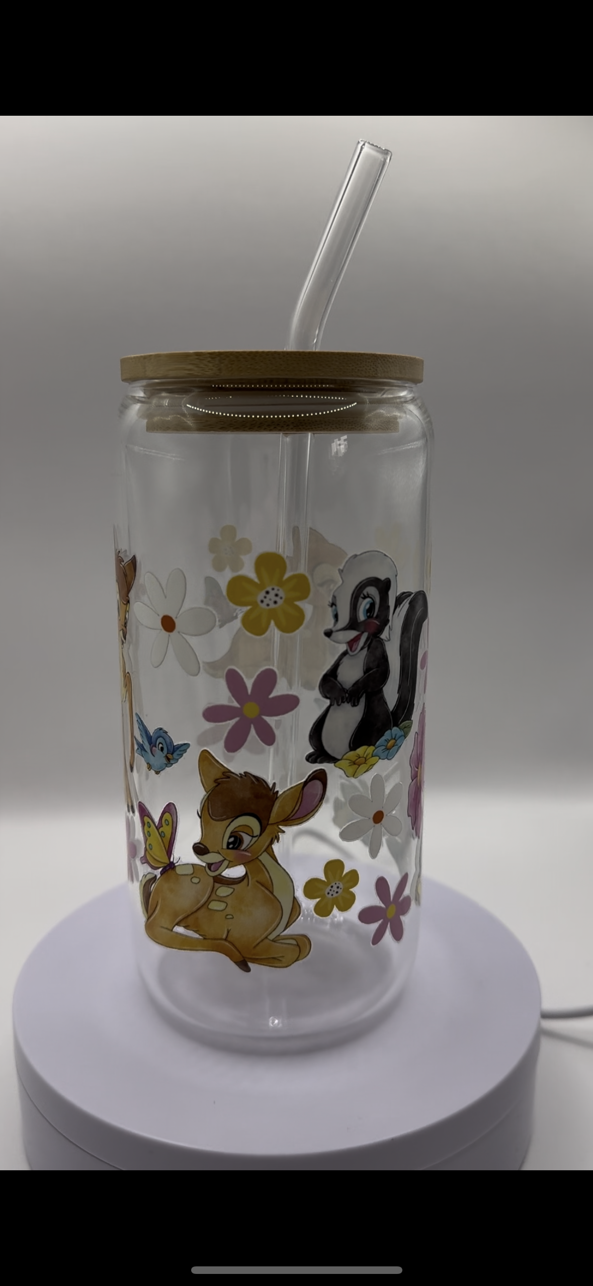 White-Tailed Deer 16oz Glass Cup
