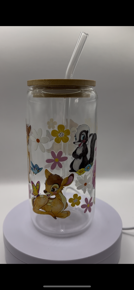 White-Tailed Deer 16oz Glass Cup