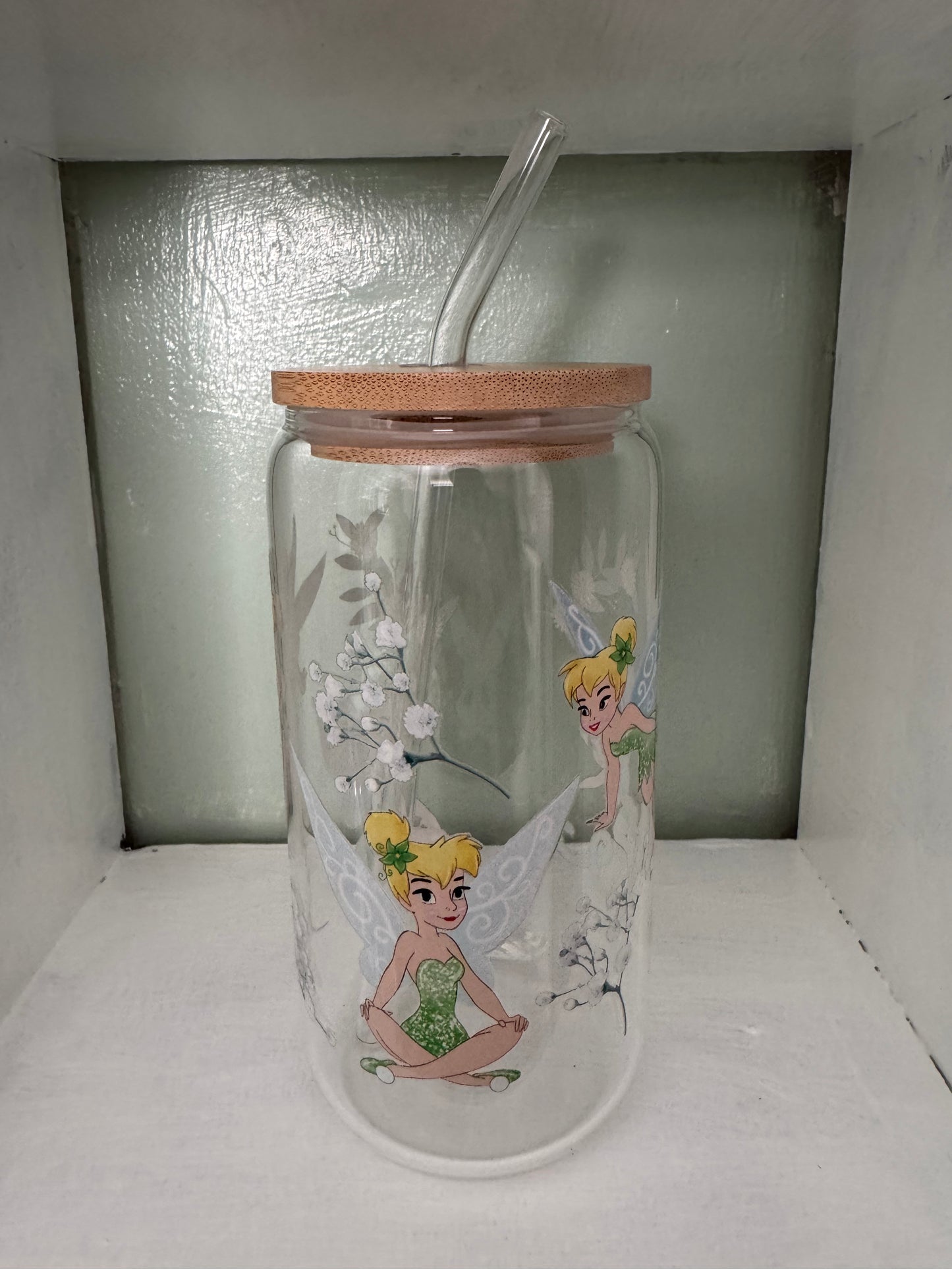 Tinkerbell 16oz Glass Cup