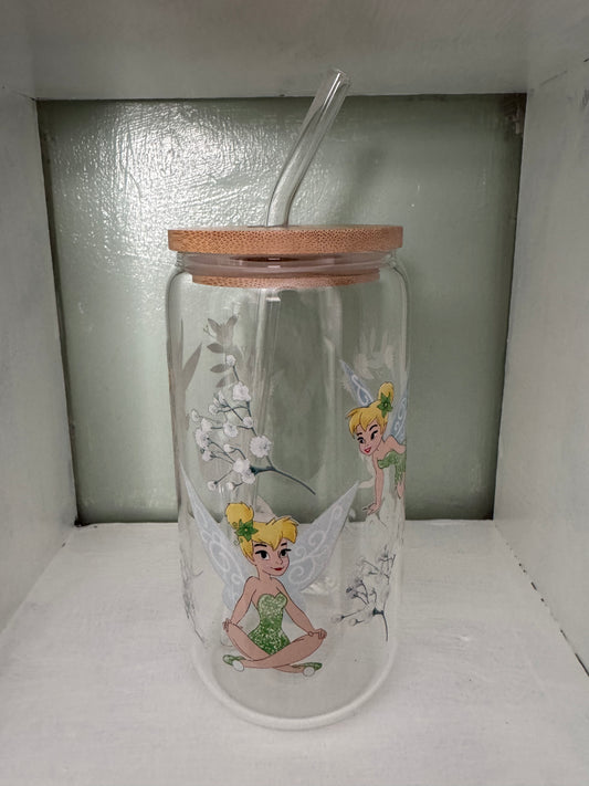 Tinkerbell 16oz Glass Cup
