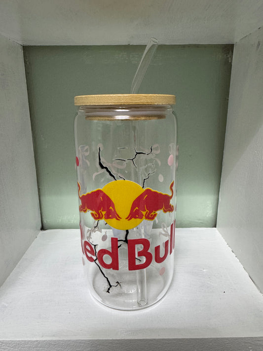 Redbull 16oz Glass Cup
