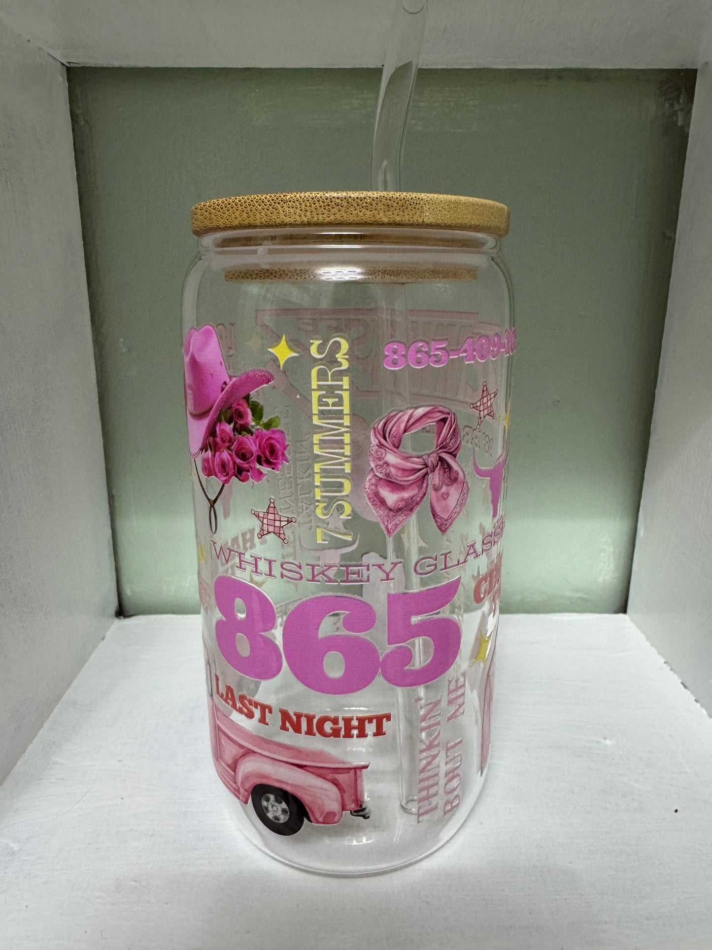 Western Wallen 16oz Glass Cup