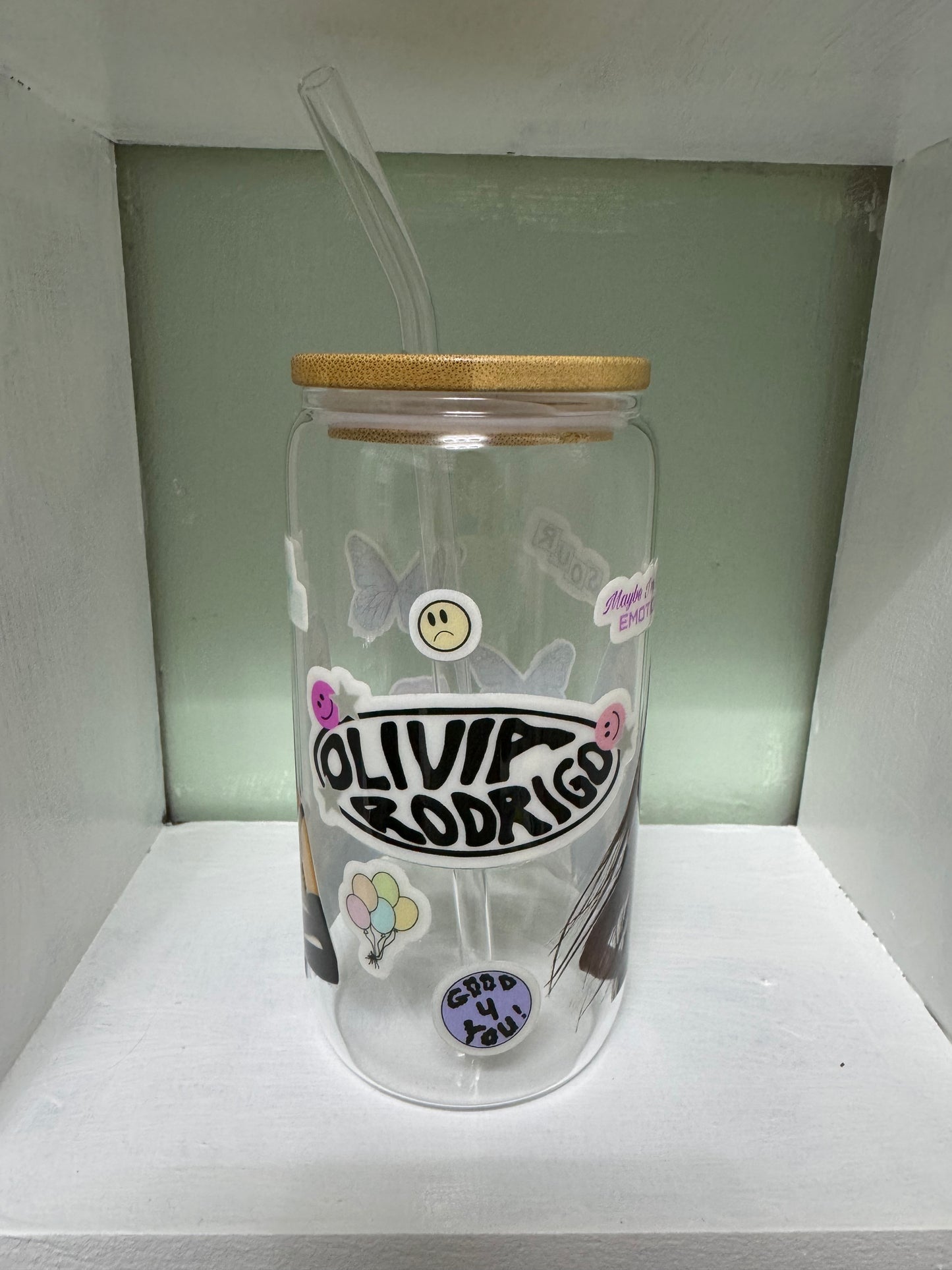 Olivia Rodrigo 16oz Glass Cup