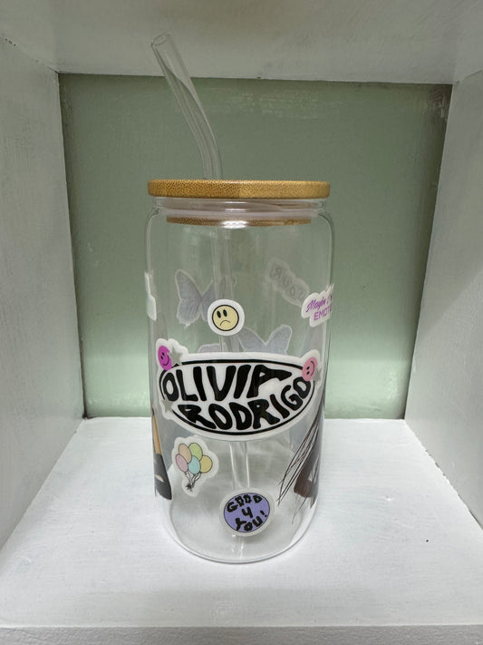 Olivia Rodrigo 16oz Glass Cup