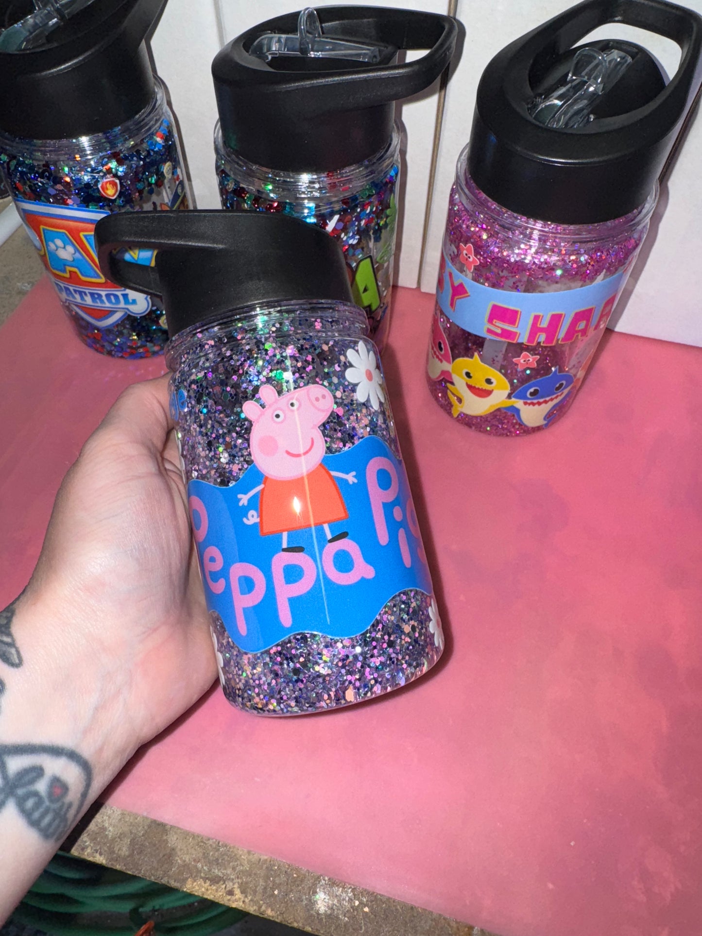 Peppa Pig 10oz Plastic Snowglobe Bottle