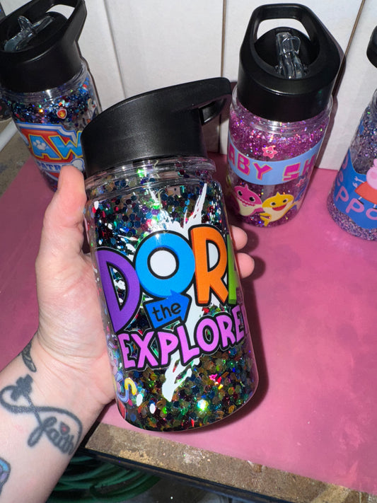 Dora the Explorer 10oz Plastic Snowglobe Bottle