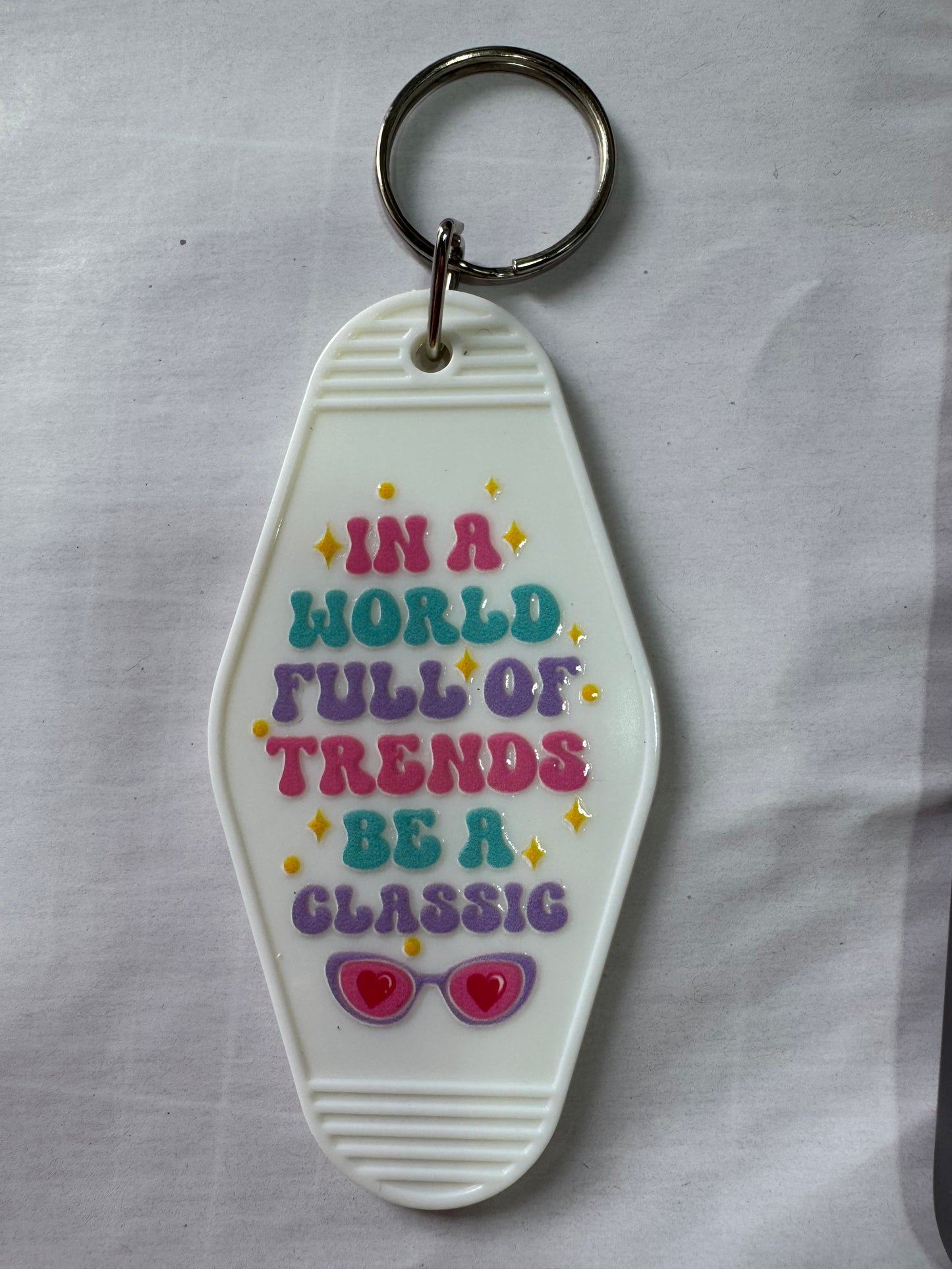 In a world full of trends be a classic Motel Keyring