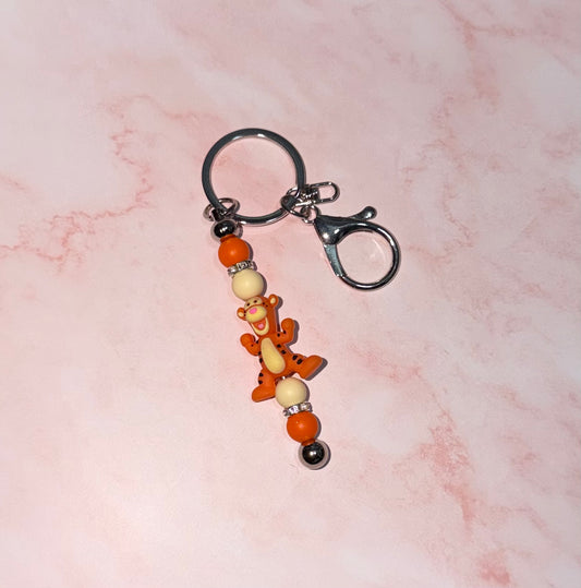 Tiger Beaded Keyring