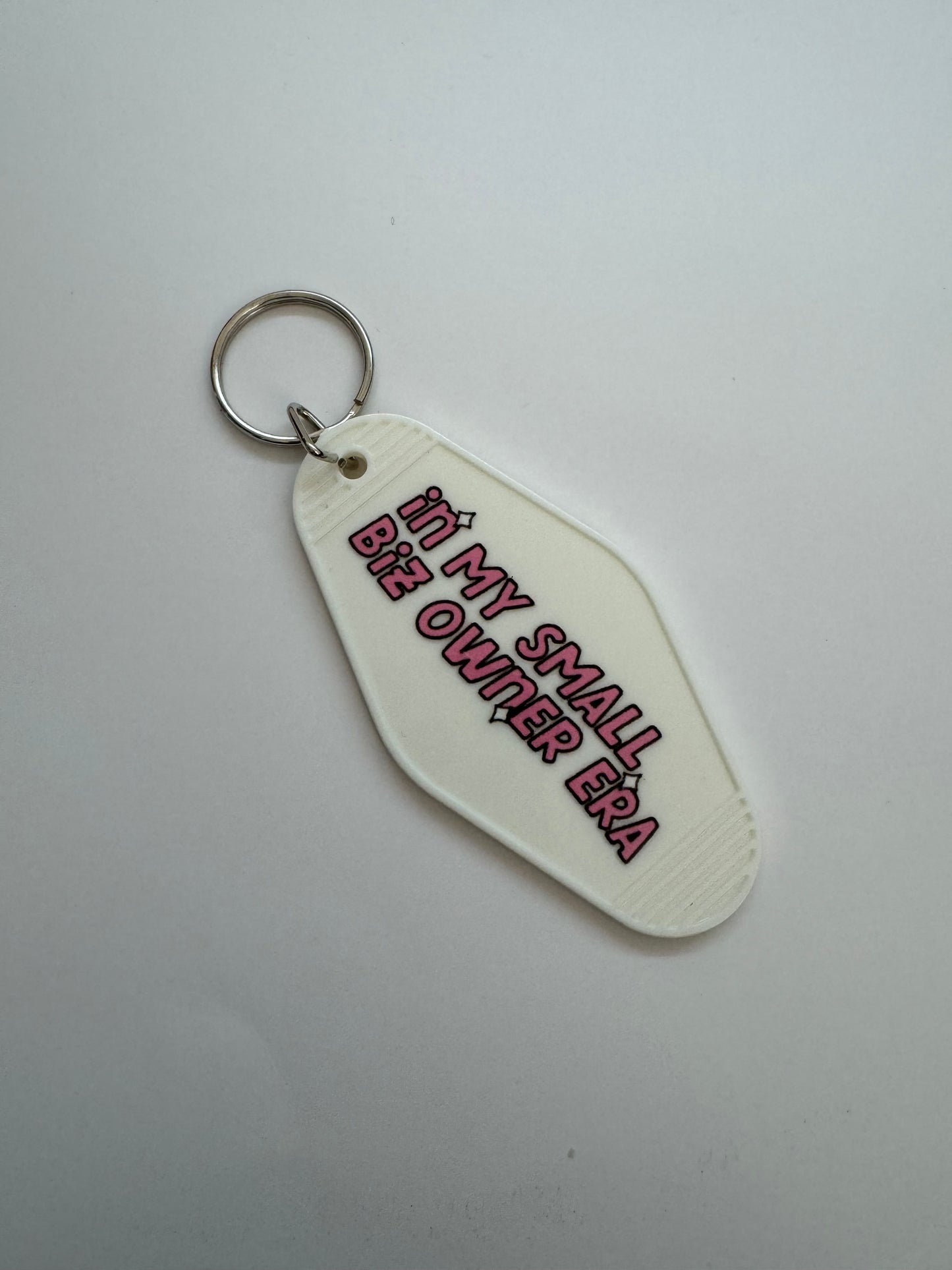 In My Small Biz Owner Era Motel Keyring