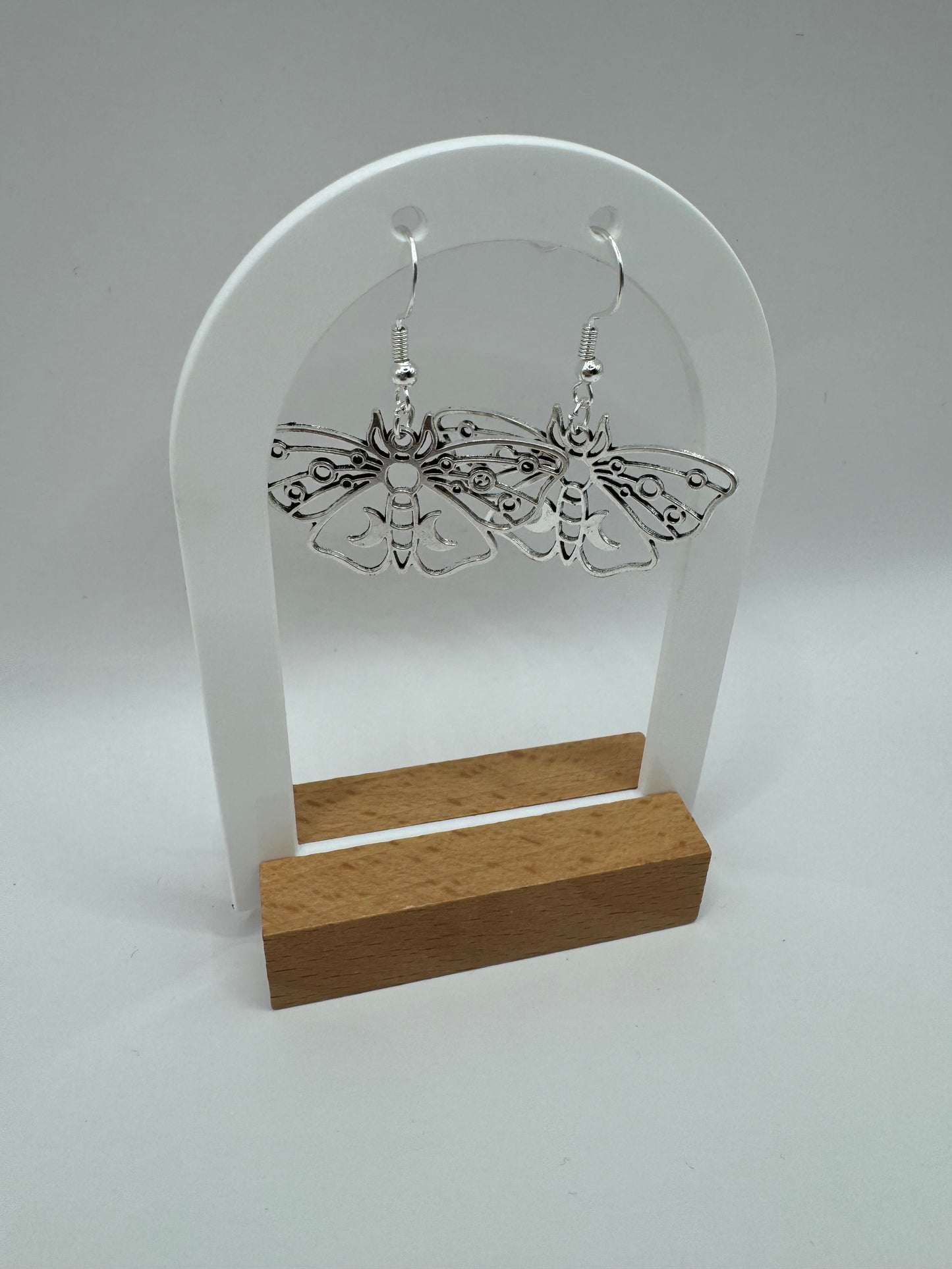 Large Moon Butterfly Fashion Earrings