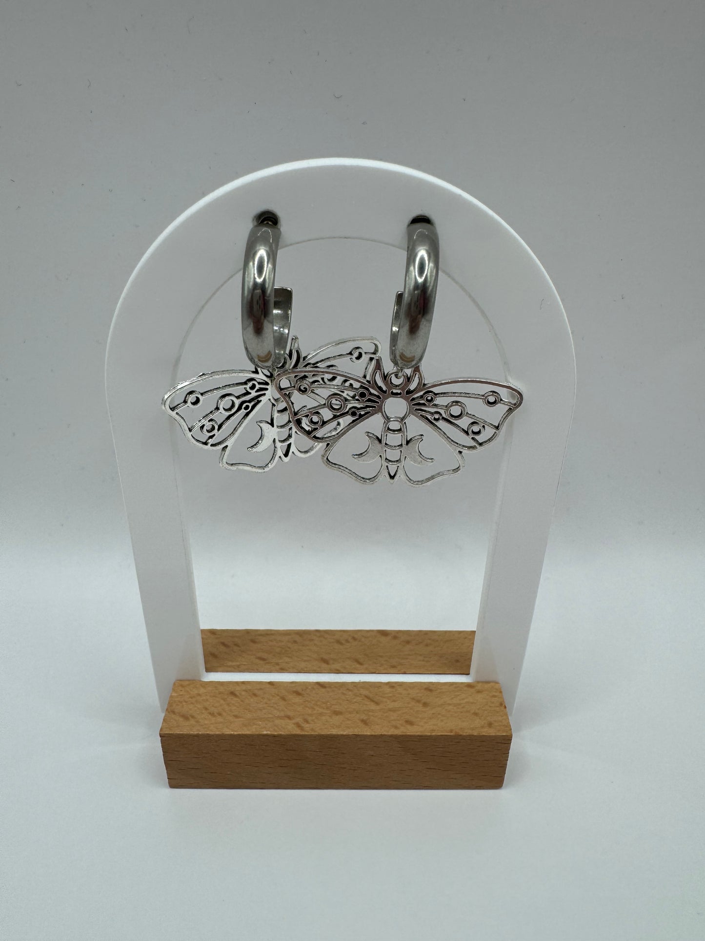 Large Moon Butterfly Fashion Earrings
