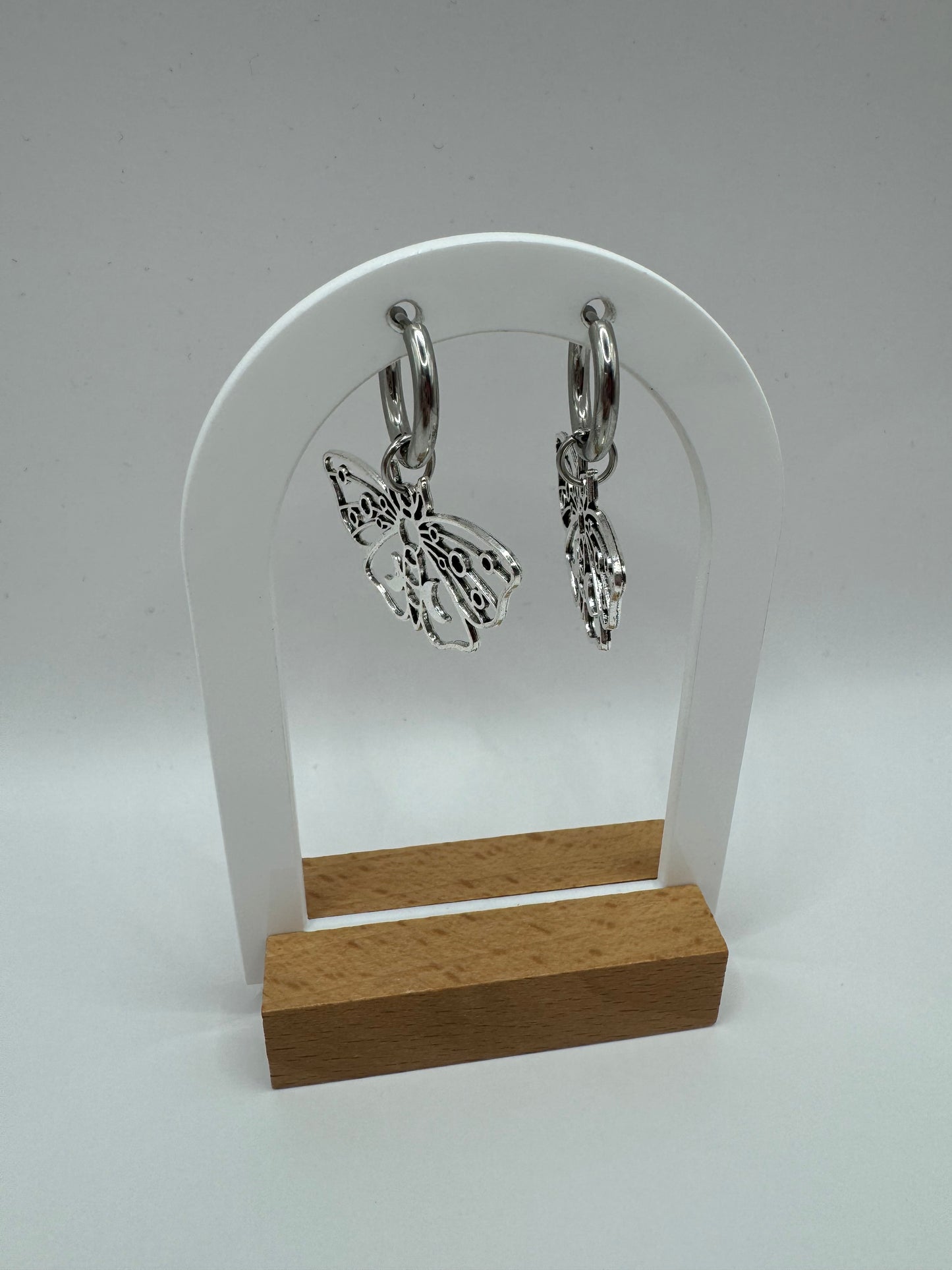 Large Moon Butterfly Fashion Earrings