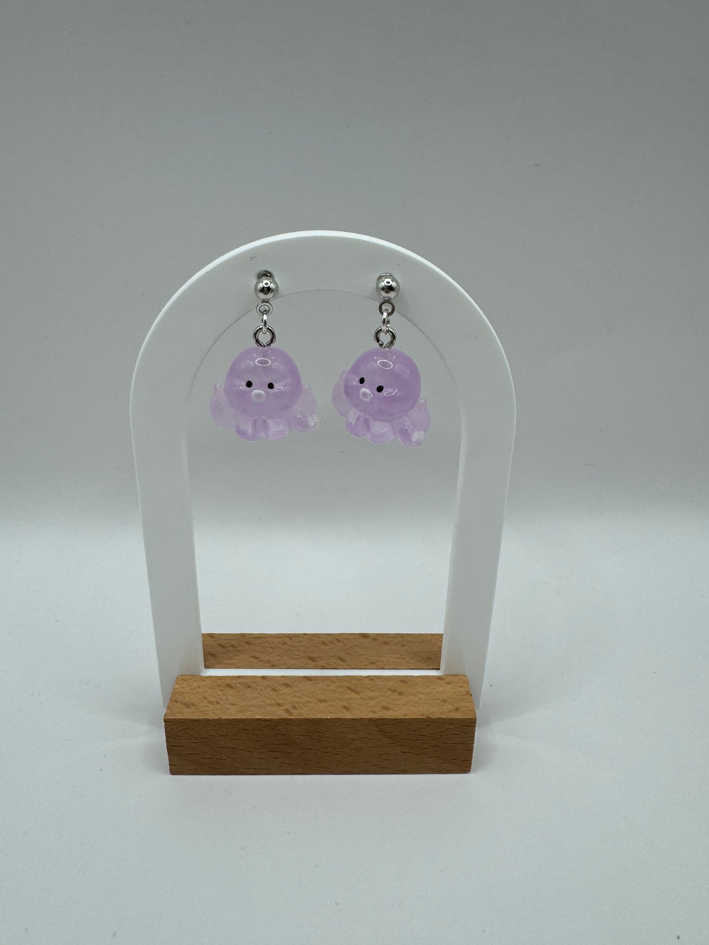 Purple Octopus Fashion Earrings