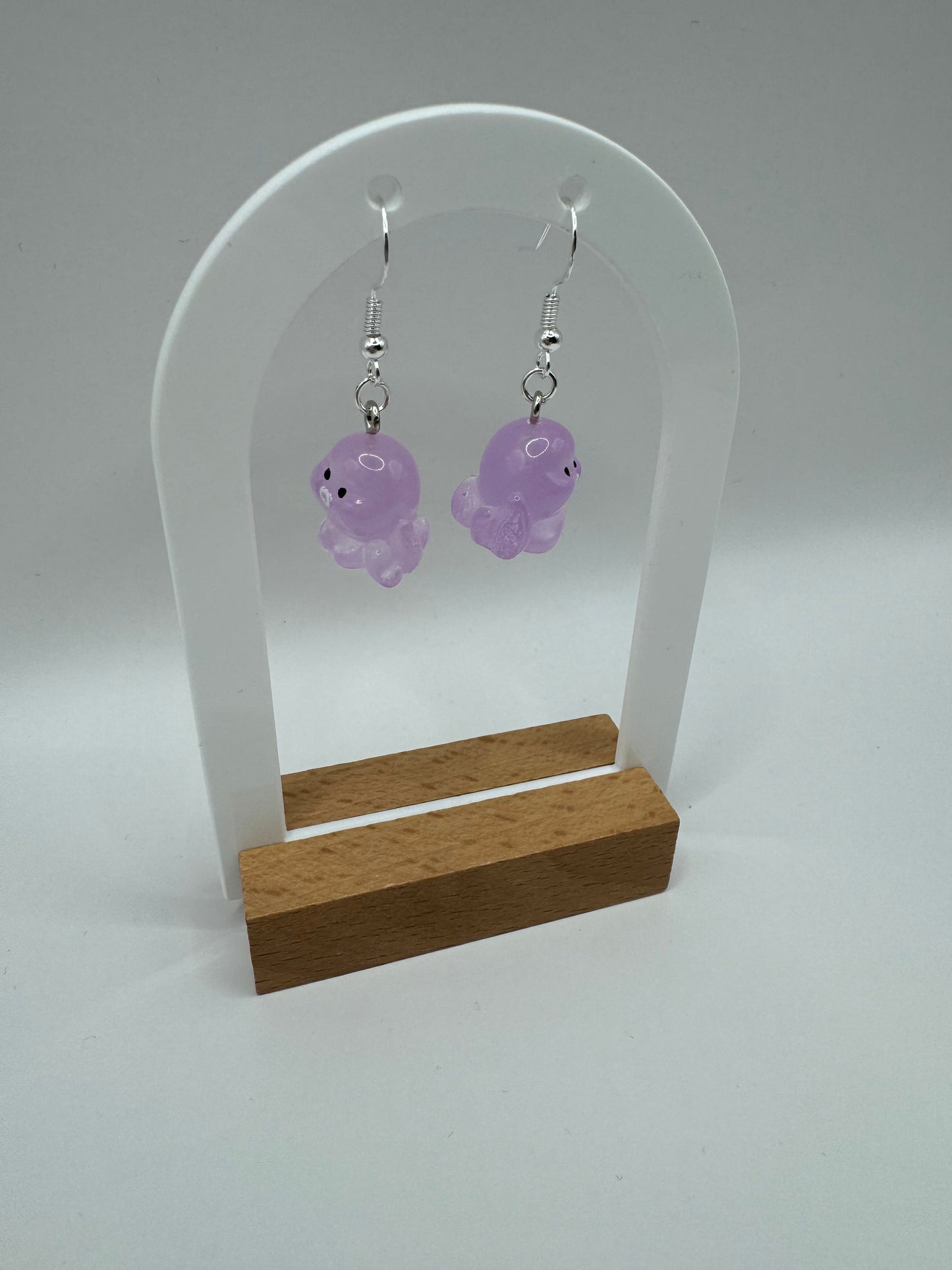 Purple Octopus Fashion Earrings