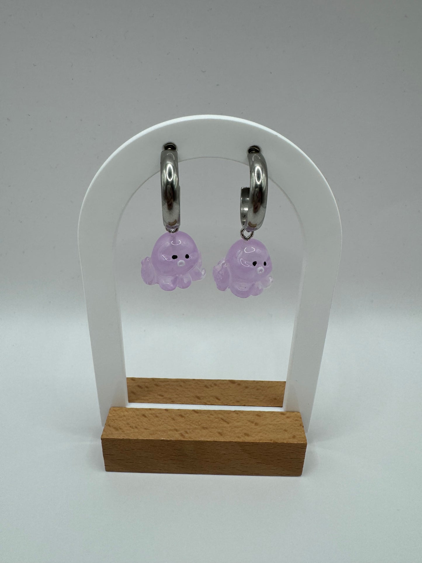 Purple Octopus Fashion Earrings