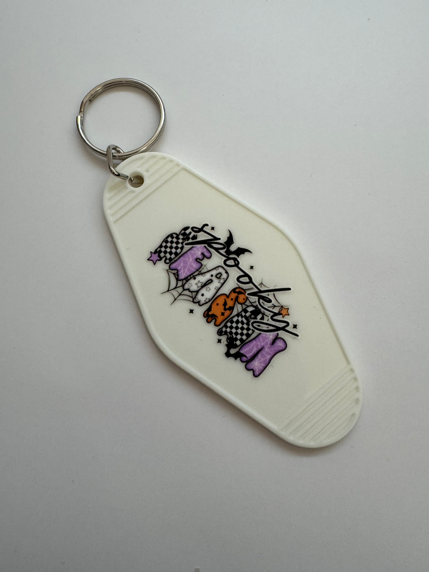 Spooky Season Halloween Motel Keyring