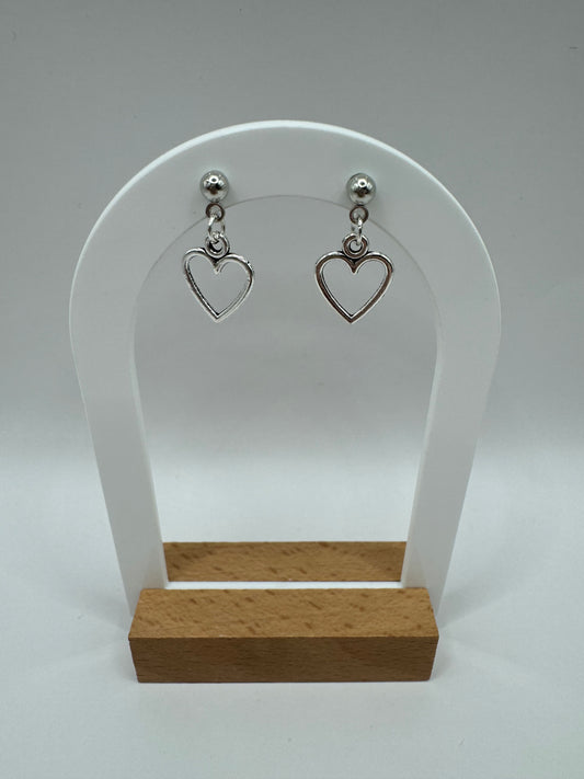 Straight Hollow Heart Fashion Earrings