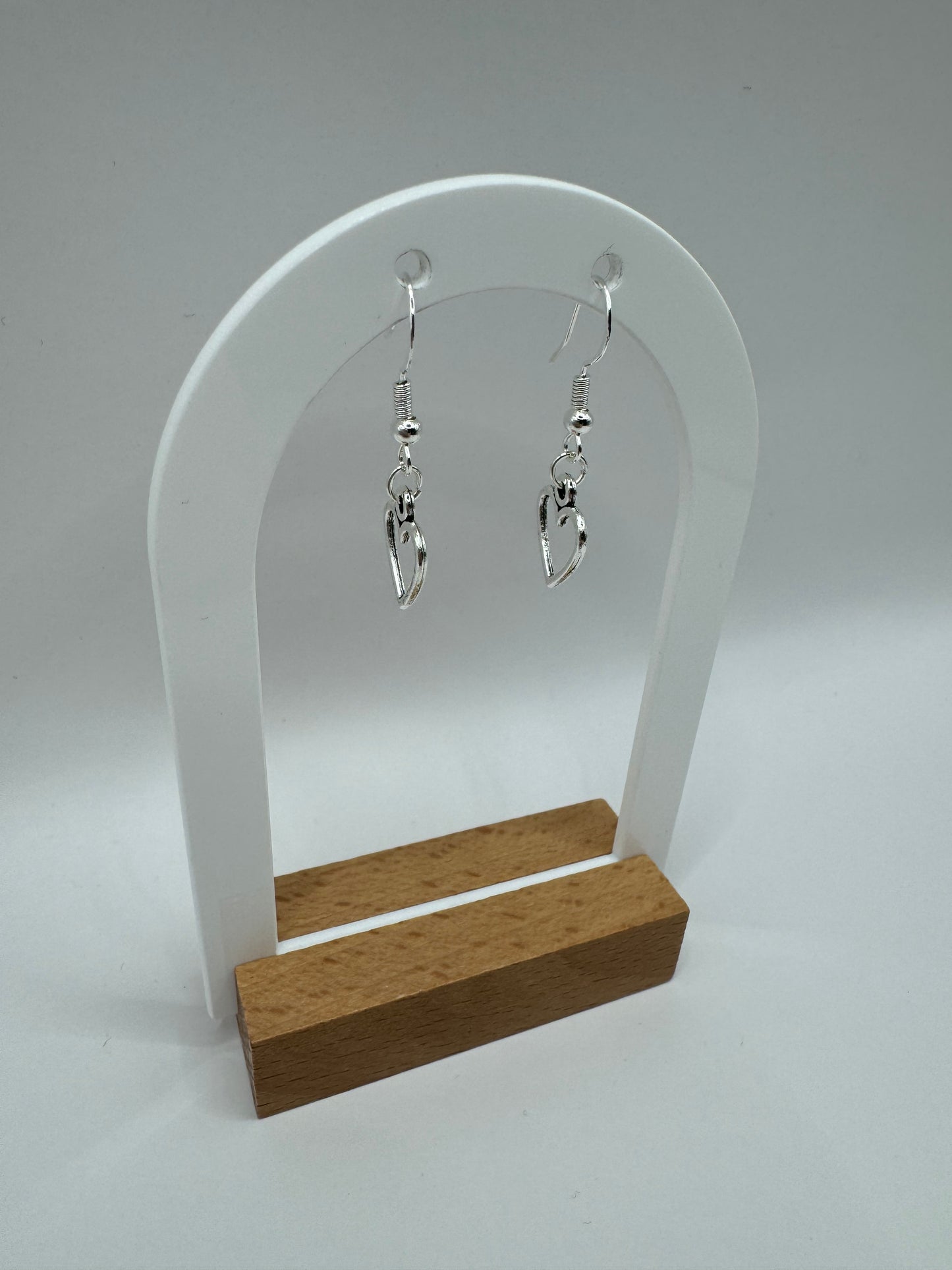 Straight Hollow Heart Fashion Earrings