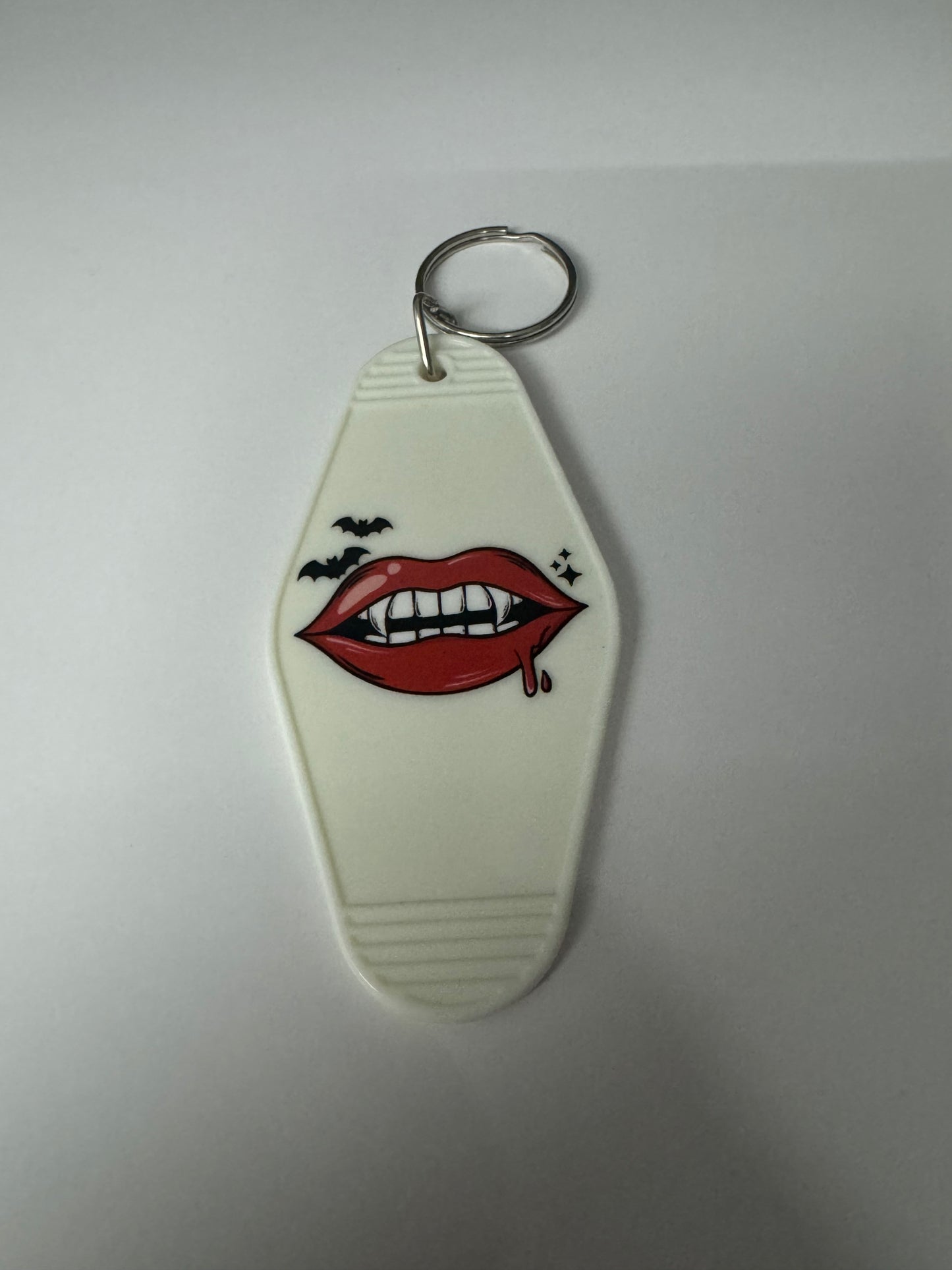 Vampire Teeth Motel Keyring