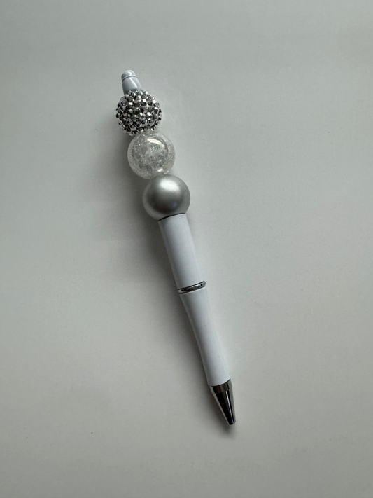 White 1 Beadable Pen